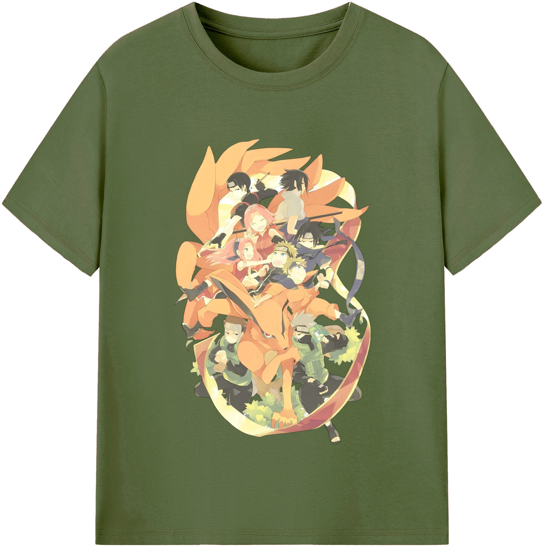 （画像用） NARUTO -ナルト- うずまき ナルト Uzumaki Naruto 綿100％半袖Tシャツ（フロントプリント）